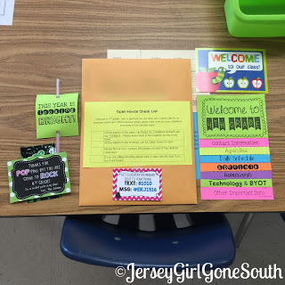 Open House desk layout for back to school
