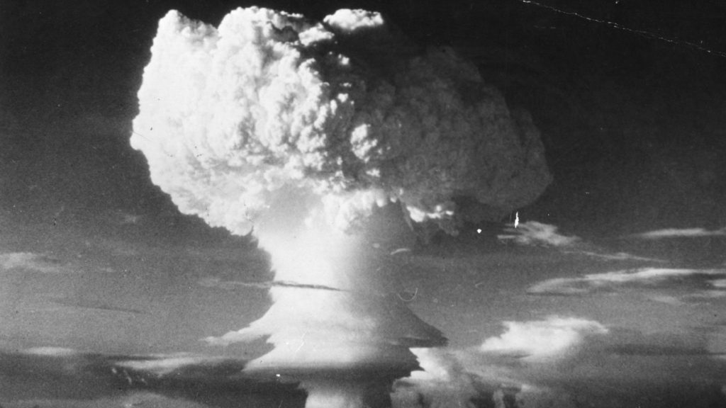 Hydrogen bomb test during the Arms Race of the Cold War era