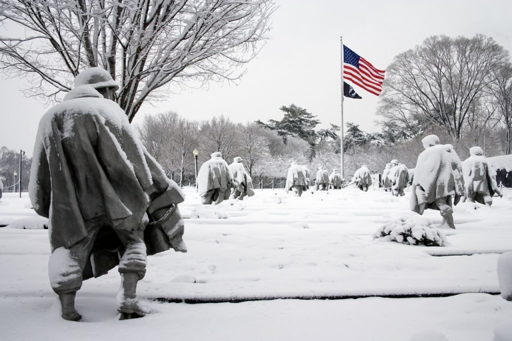 Korean War memorial in Washington D.C.