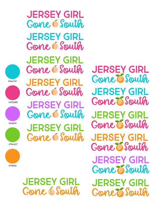 Jersey Girl Gone South Logo Header Options