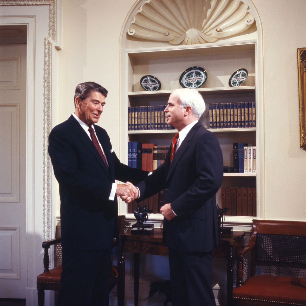 Ronald Reagan with John McCain.